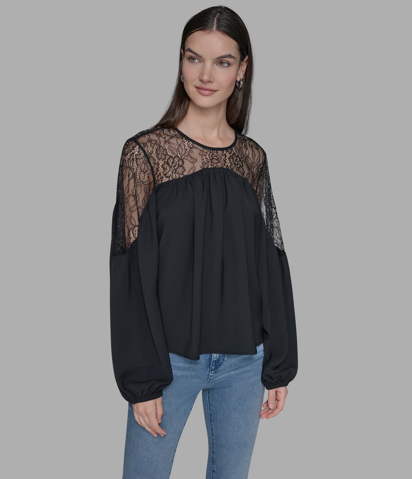 LACE-PANELED BOHO BLOUSE - Image 4