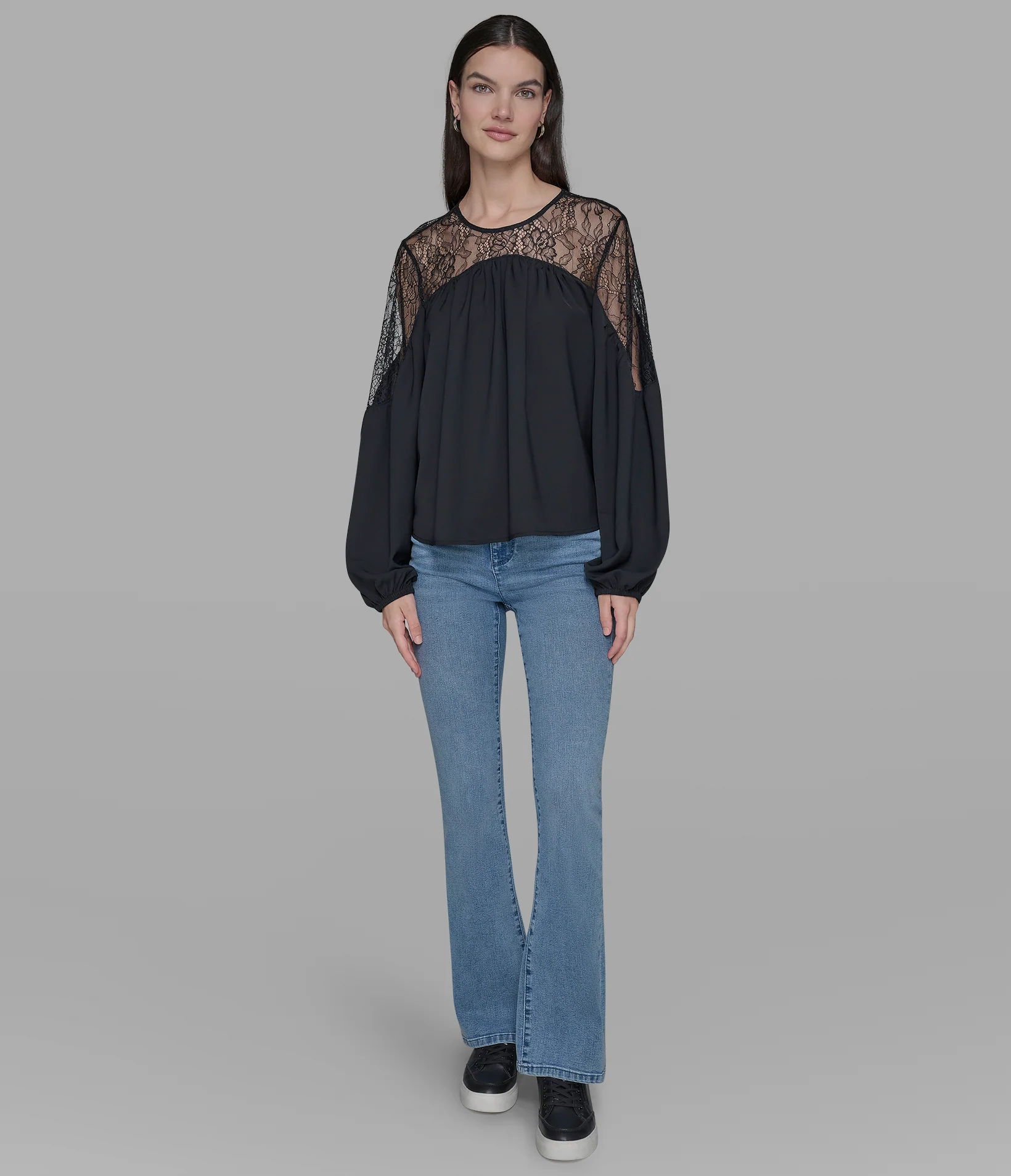 LACE-PANELED BOHO BLOUSE - Image 5