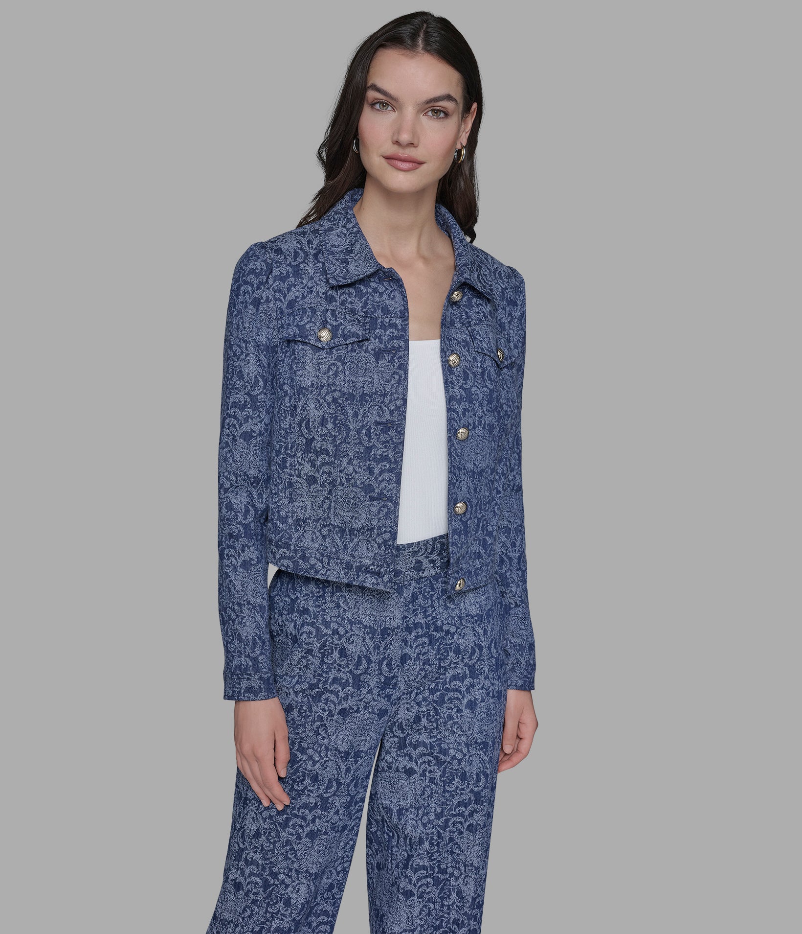 BROCADE CO-ORD DENIM JACKET - Image 4