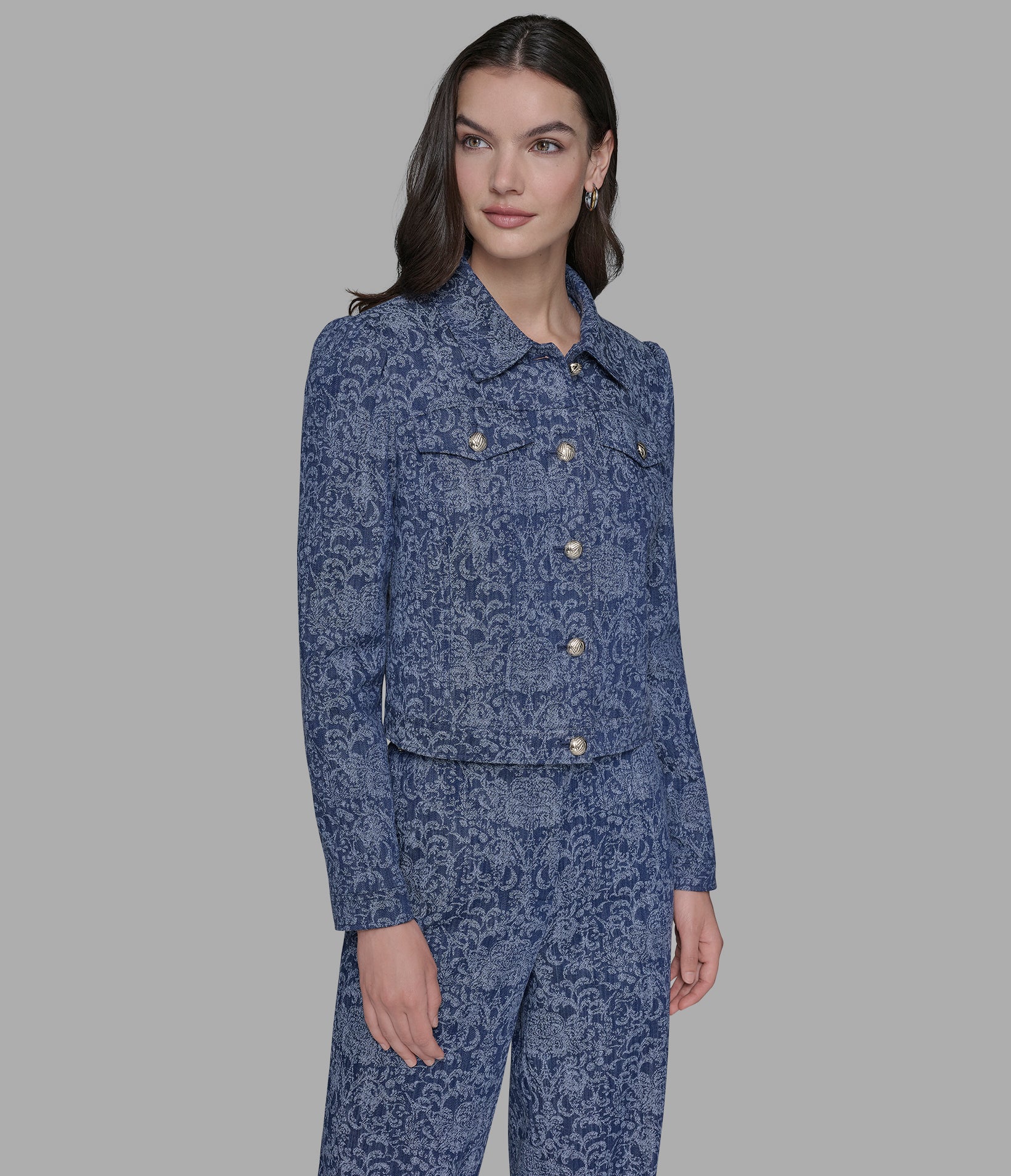 BROCADE CO-ORD DENIM JACKET - Image 6