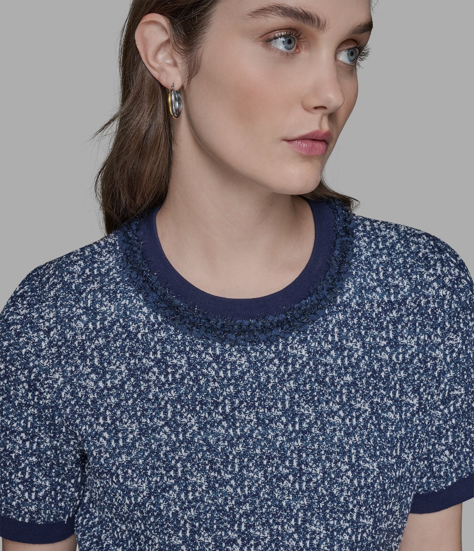 TWEED DENIM SWEATER - Image 5