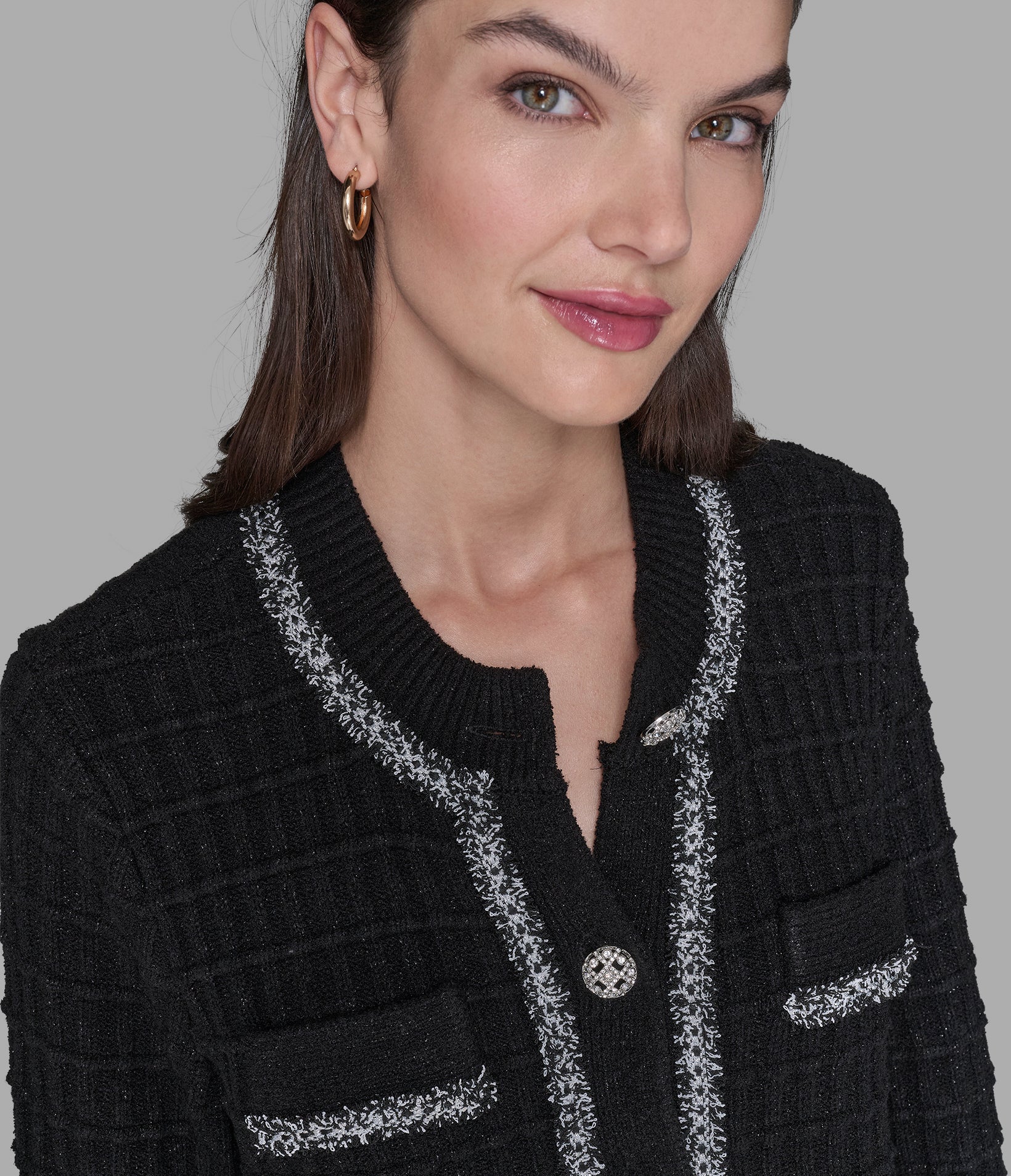 TWEED TRIM CARDIGAN - Image 6