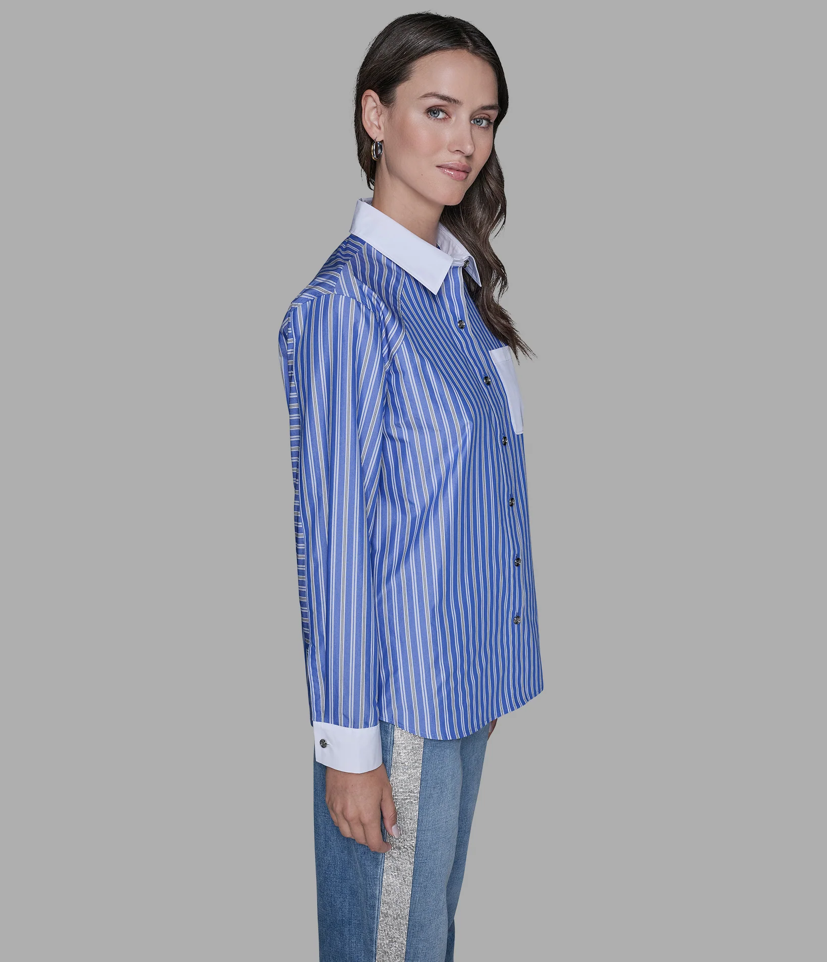 RAGLAN PINSTRIPE POPLIN SHIRT - Image 3