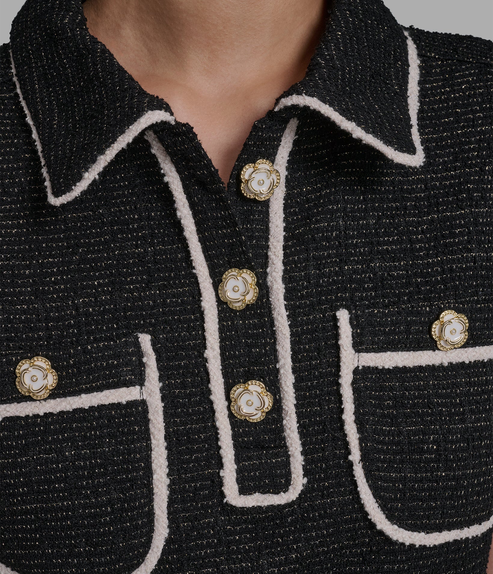 KNIT TWEED POLO - Image 6