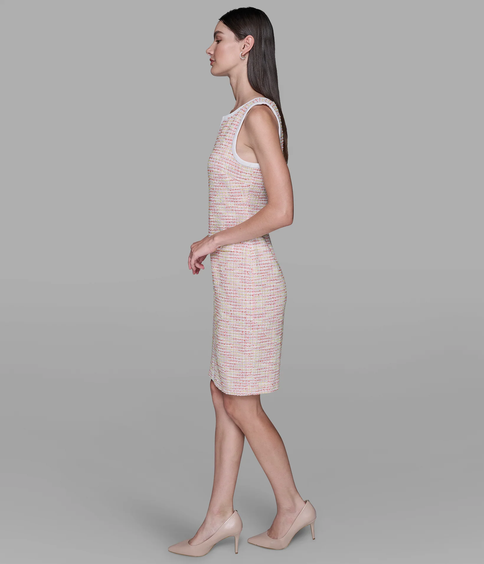 KNIT TWEED SHEATH DRESS - Image 3