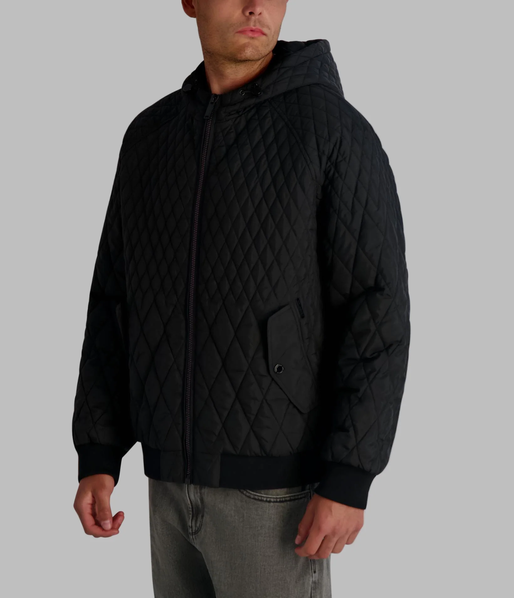HOODED QUILTED BOMBER JACKET - Image 3