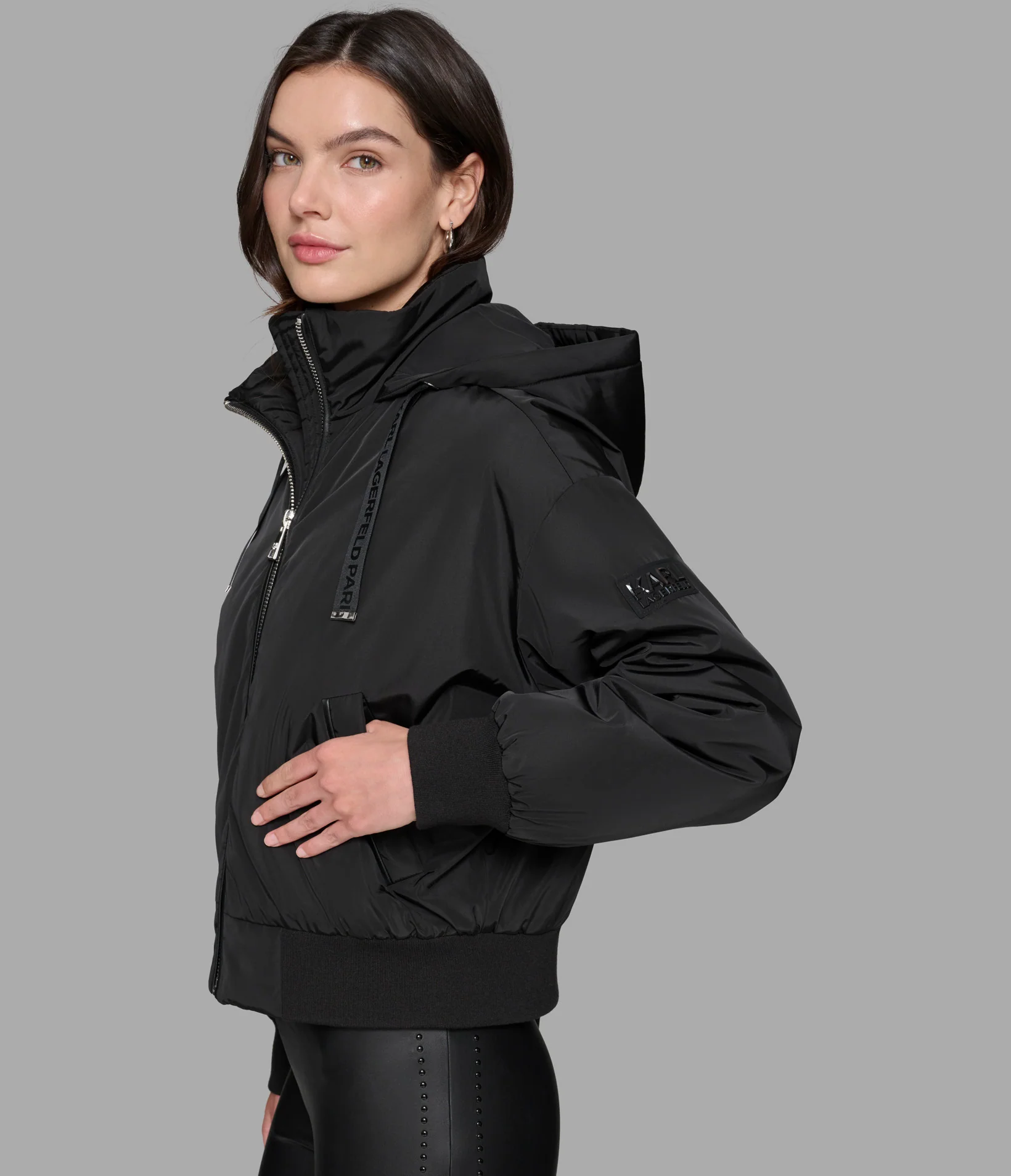 CROPPED LOGO BOMBER JACKET - Image 3